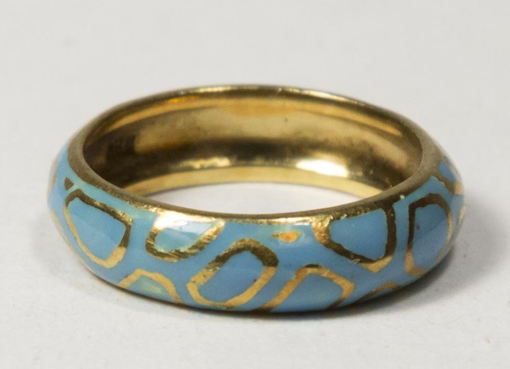 Tiffany 18K Gold & Enamel Ladies Band (1 of 3)