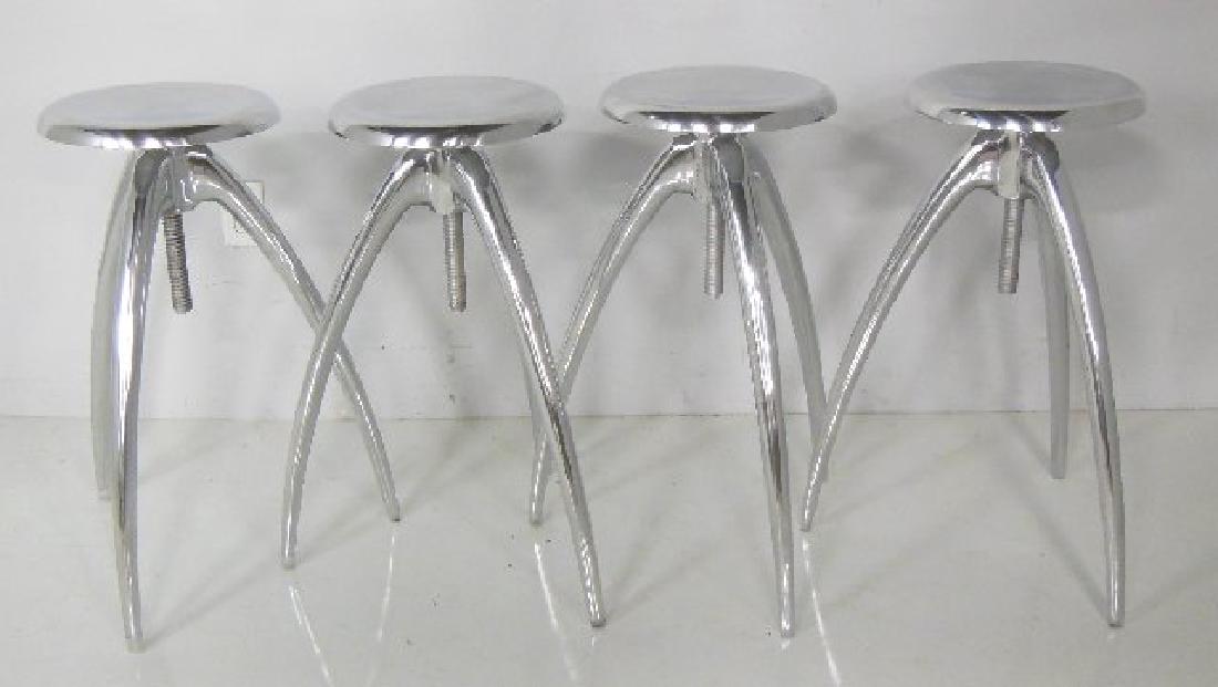 :Set 4 Chrome Stools After Philipe Starck (1 of 4)