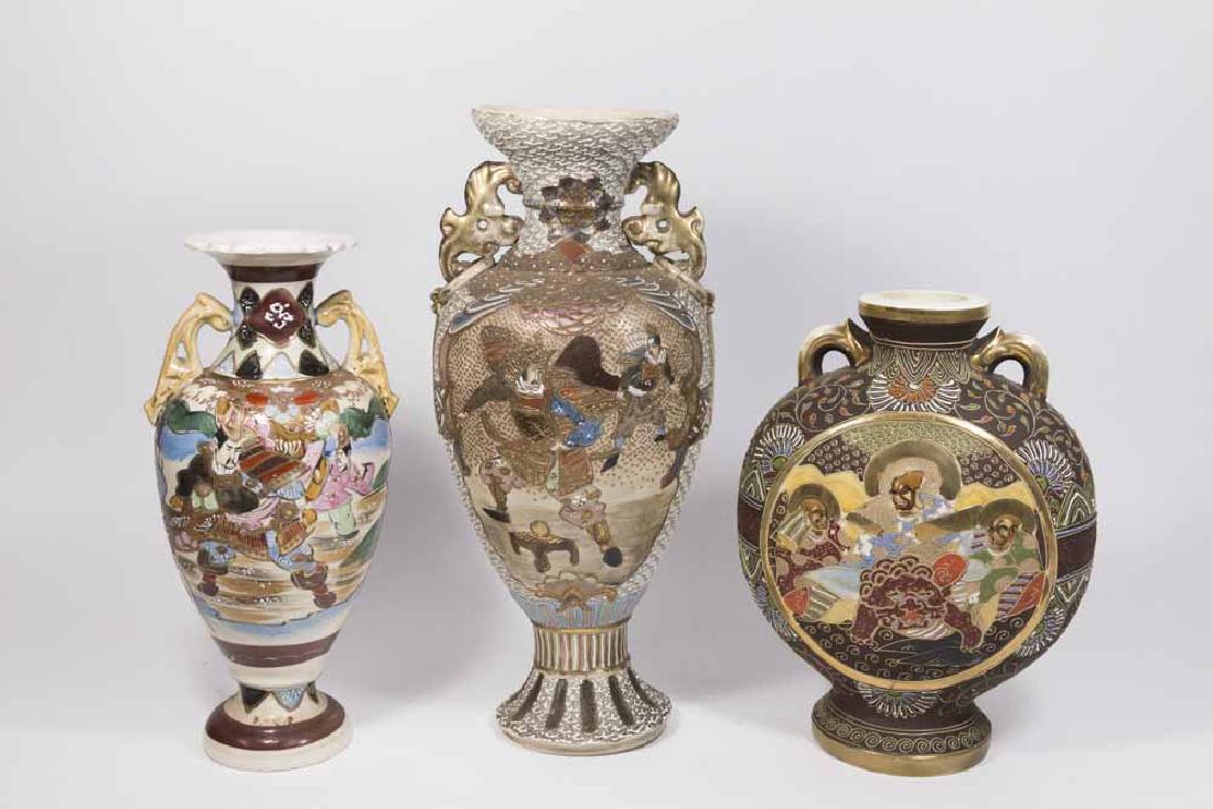 3 Japanese Ceramic Vases (1 of 9)