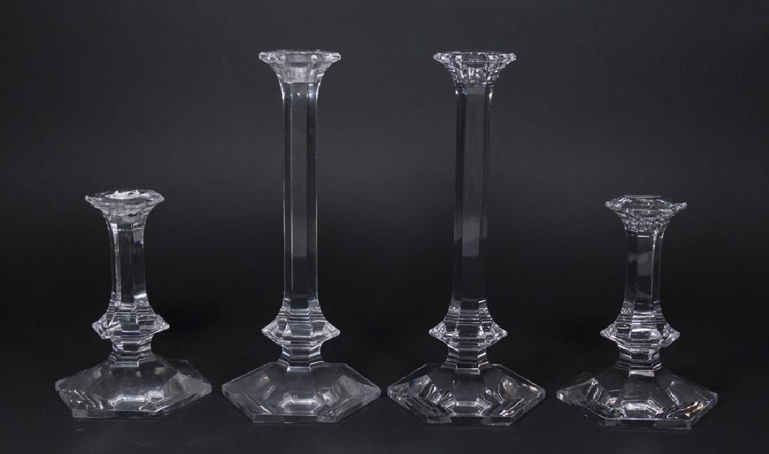 2 Prs Val St. Lambert French Crystal Candlesticks (1 of 4)