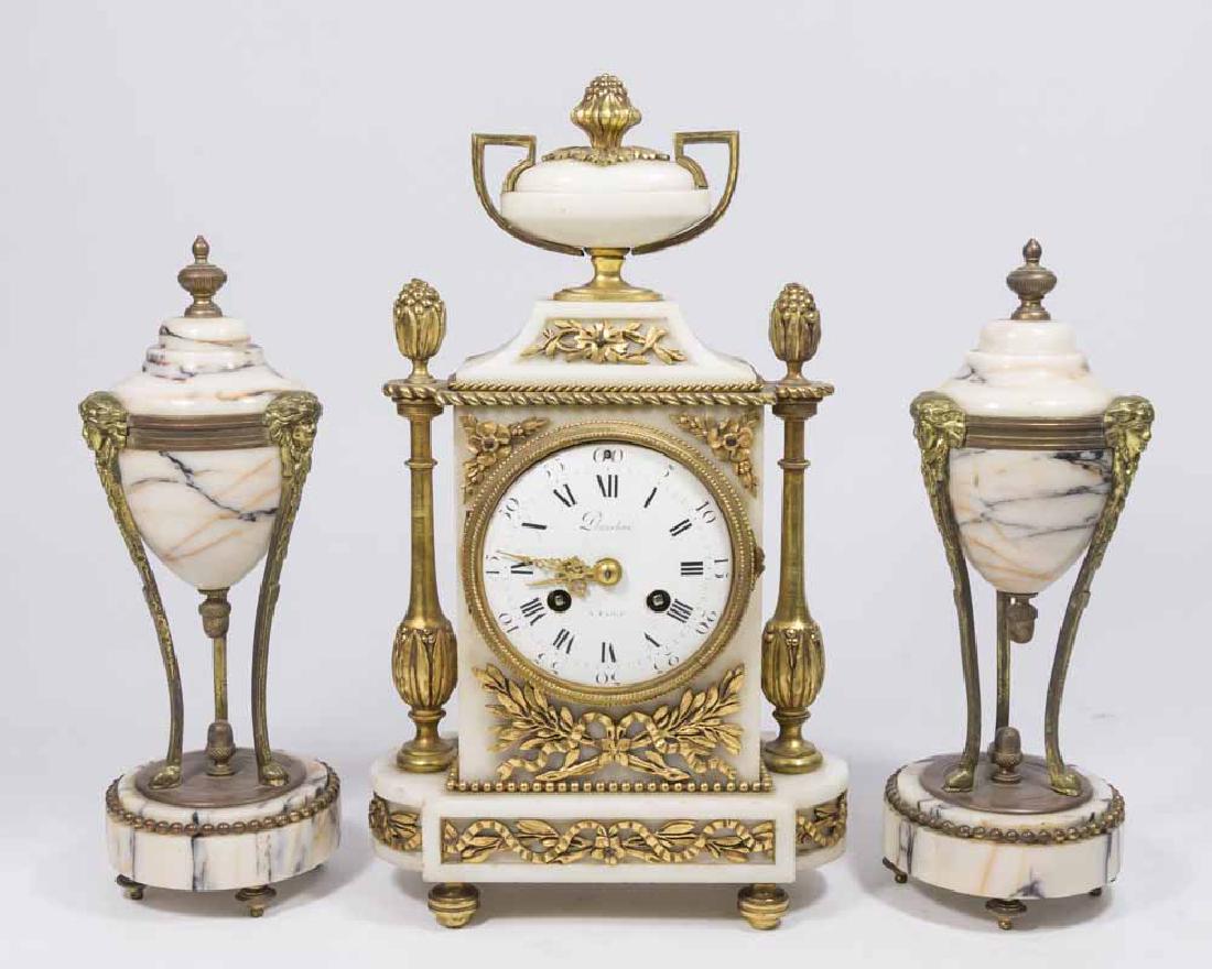 3 Piece 19th Century Clock Set (1 of 7)