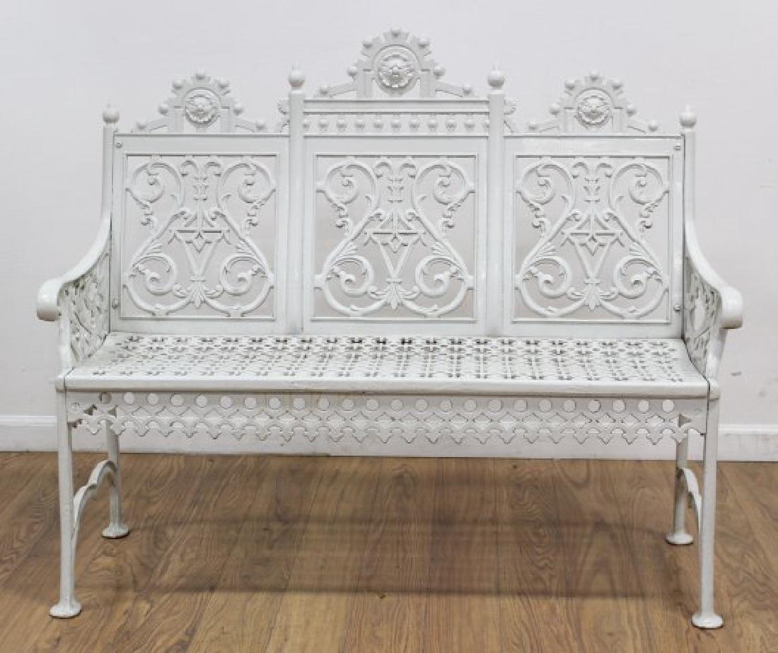 Victorian Wrought Iron Memorial Bench (1 of 4)