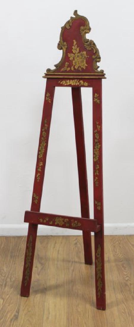 Venetian Style Floral Red & Gold Easel (1 of 3)