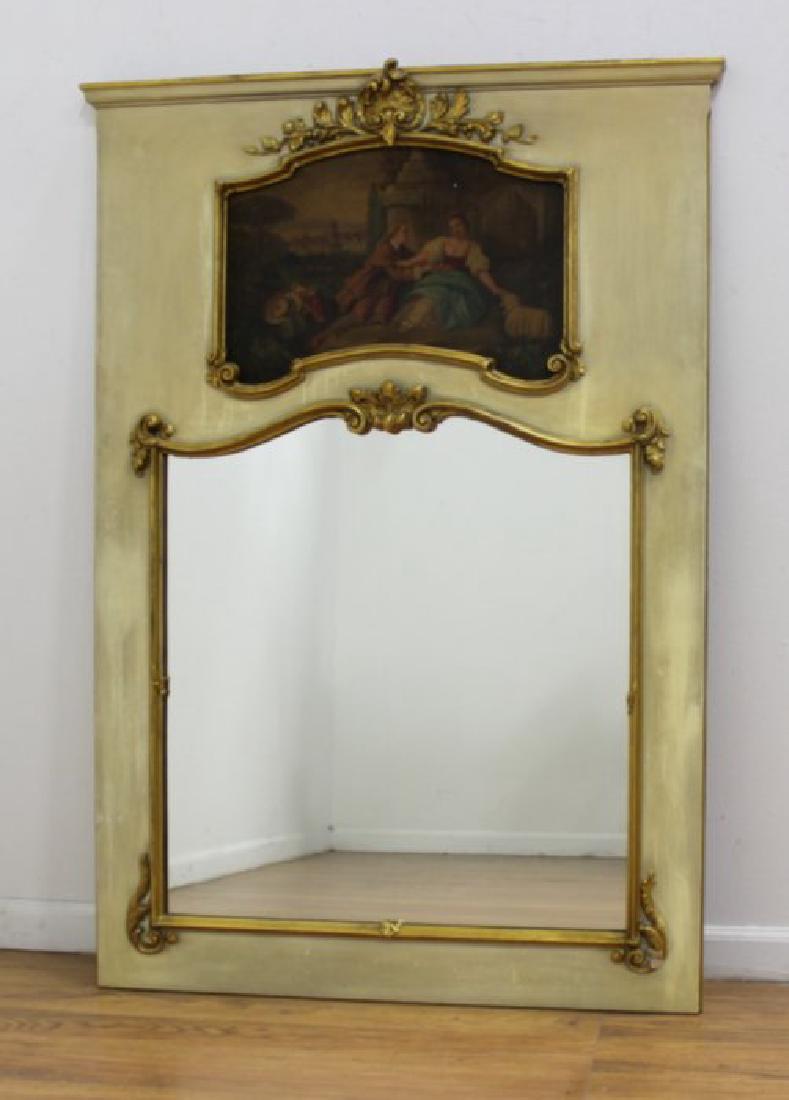 Paint Decorated Trumeau Mirror (1 of 3)