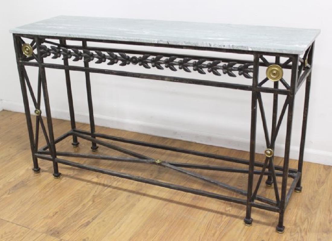 Modern Iron & Marble Console (1 of 4)