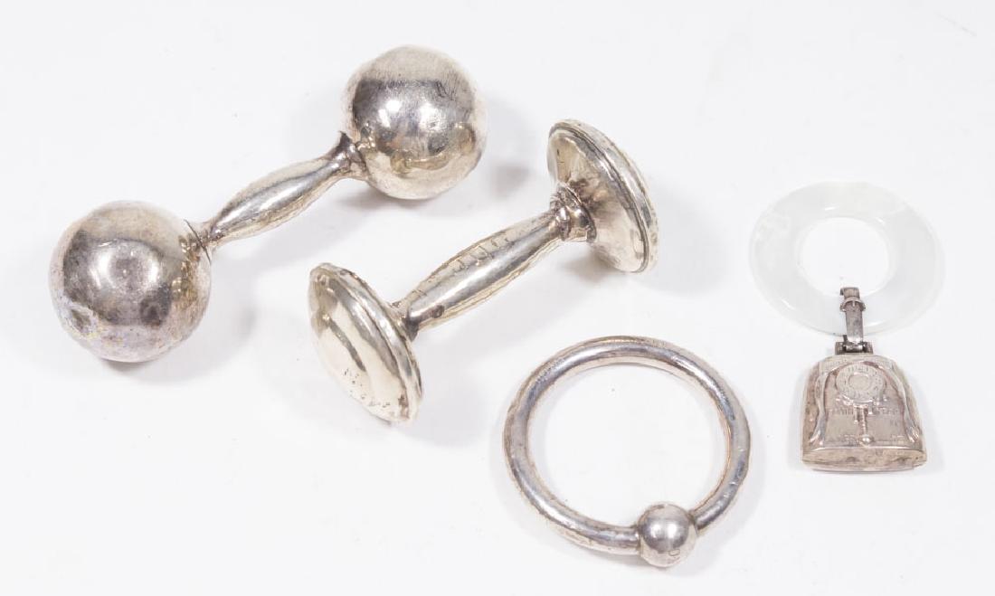 4 Silver Rattles: (6100).