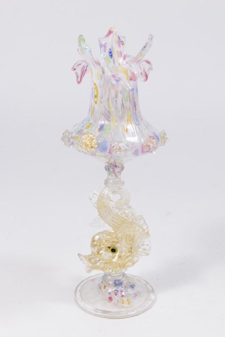 Venetian Gilt Mottled Millefiori Glass Vase (1 of 5)