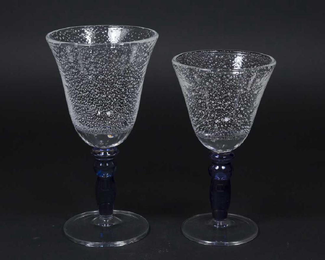 22 Venetian Blue Stemmed Goblets (1 of 4)