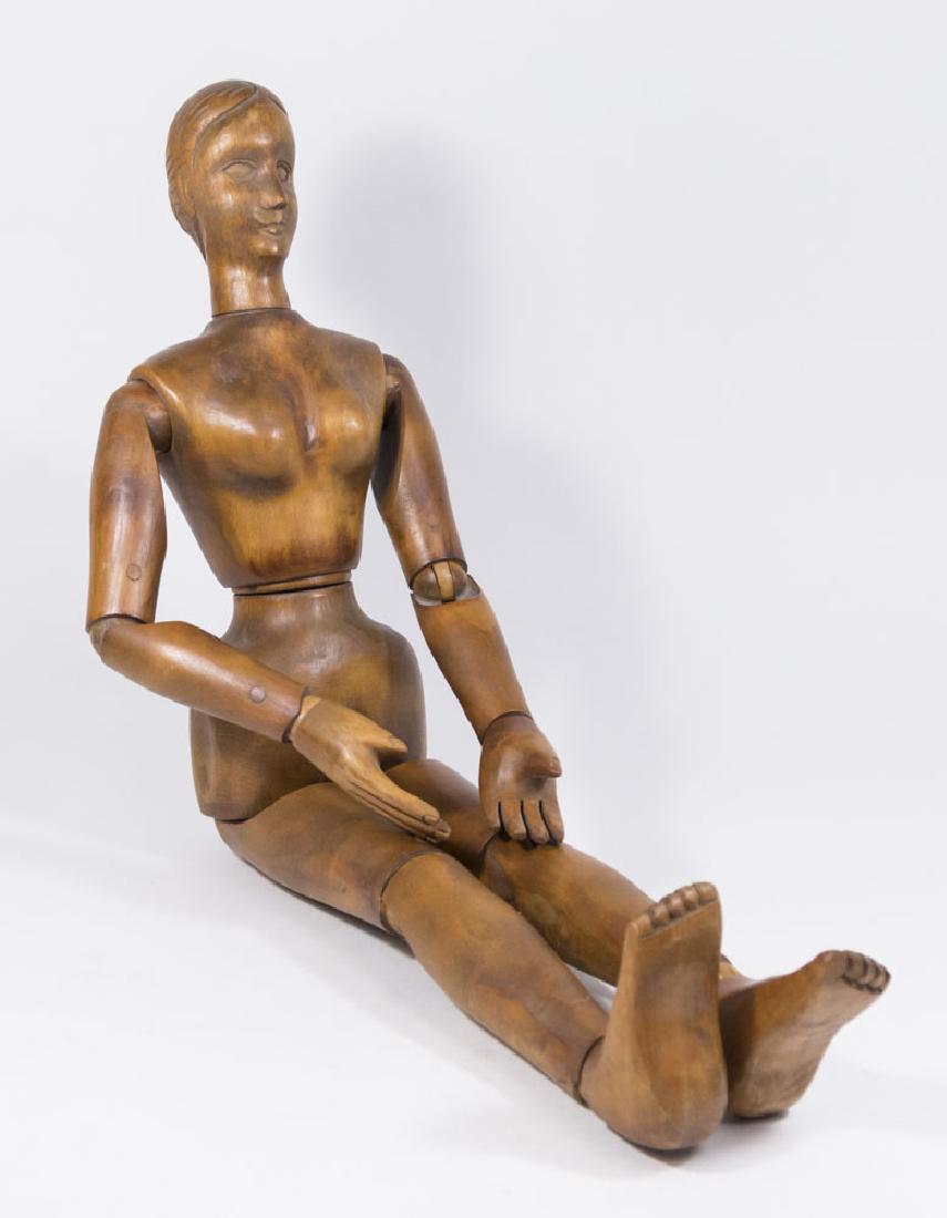 Vintage Articulated Wooden Female Mannequin (1 of 7)