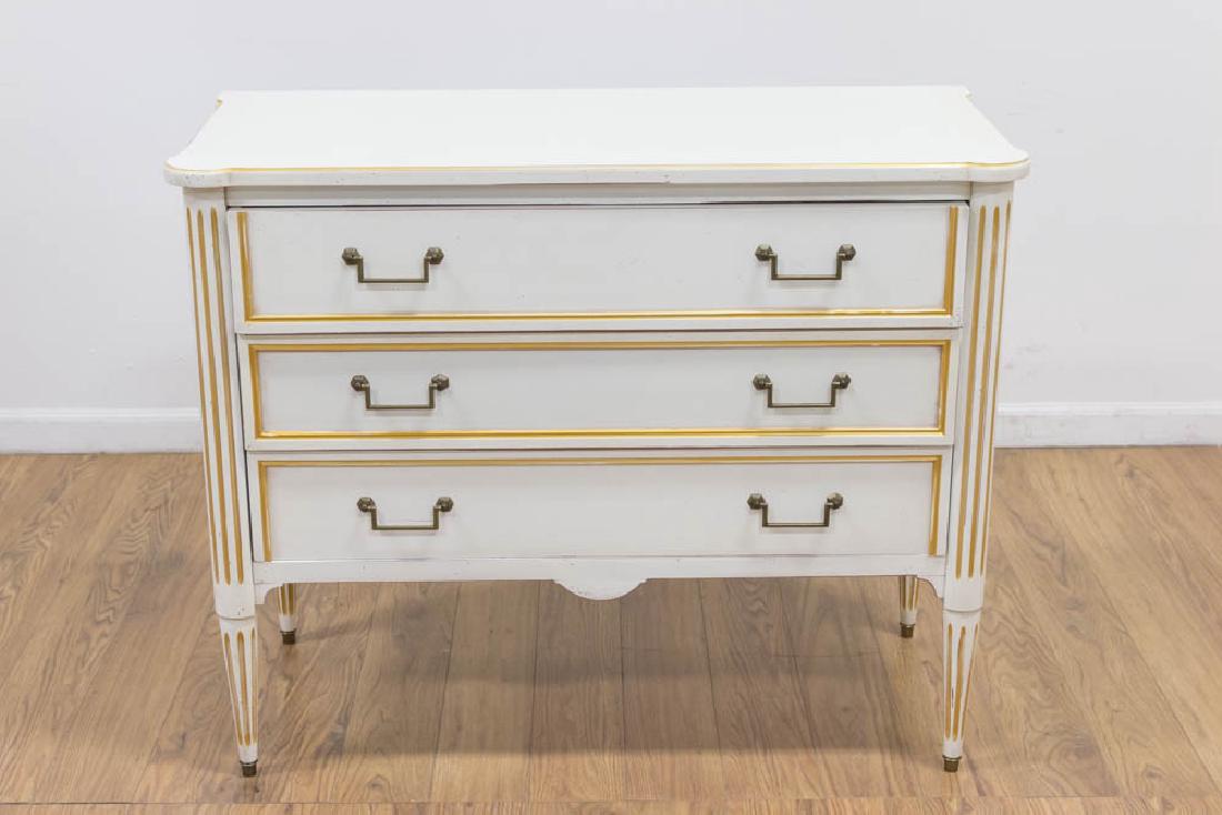 Louis XVI Style White Painted Commode (1 of 7)
