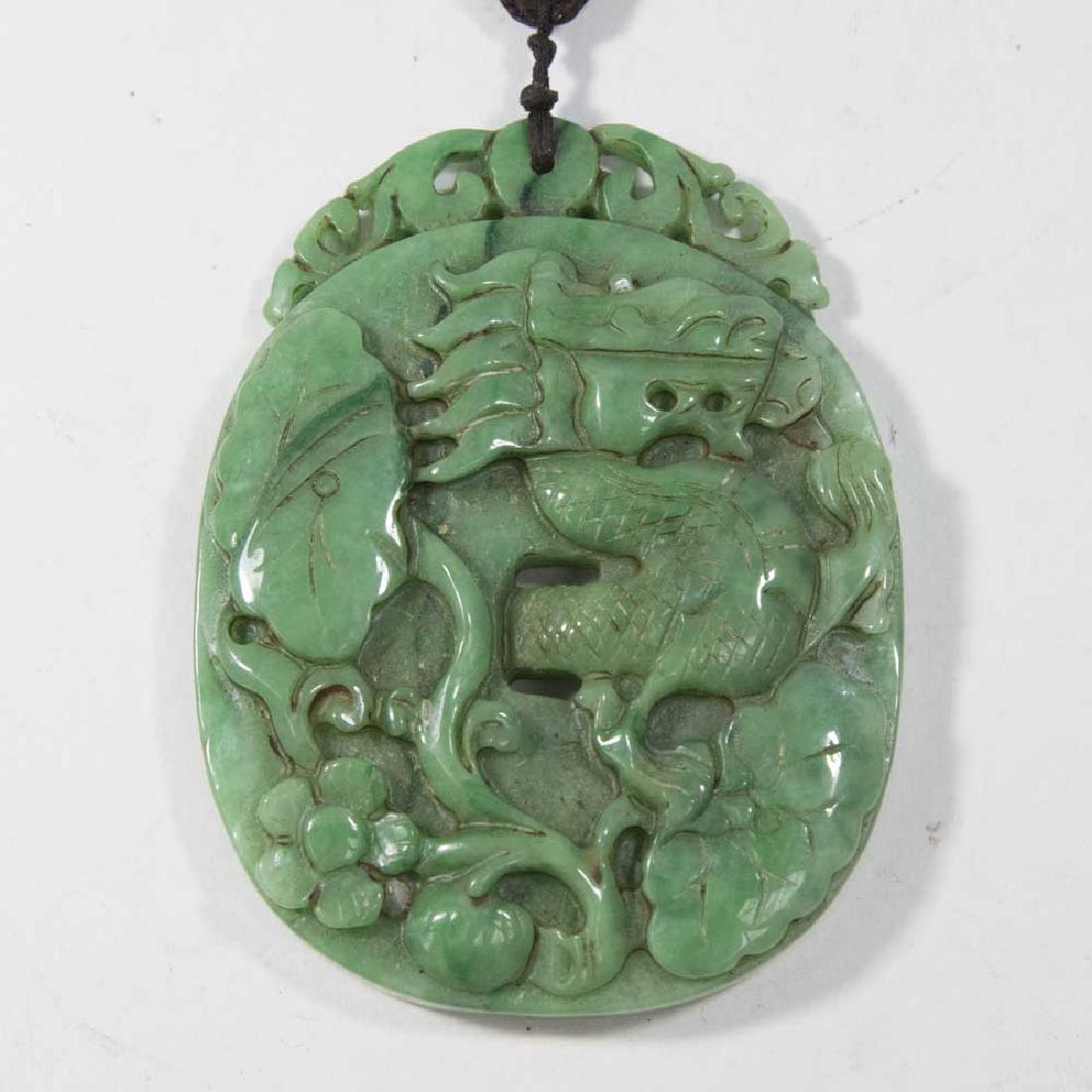 Carved Chinese Stone Pendant (1 of 2)
