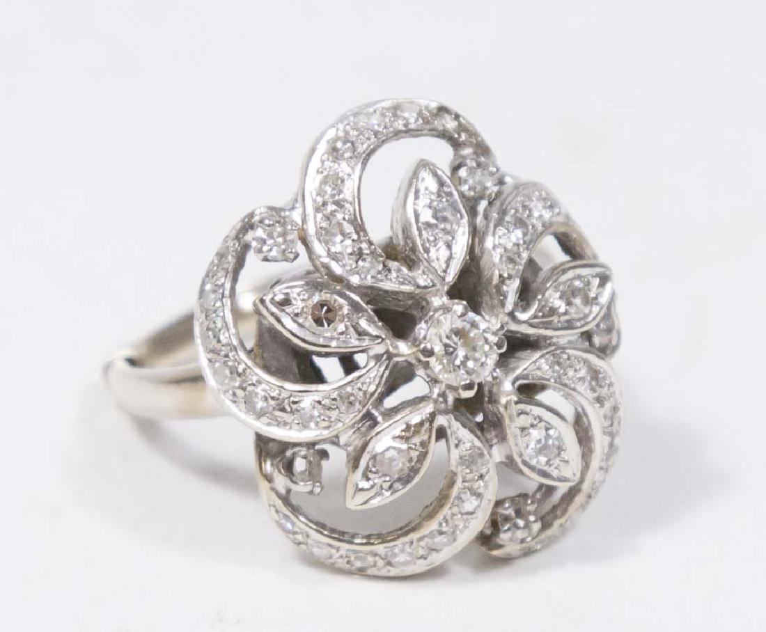 Ladies 14K White Gold & Diamond Ring (1 of 2)