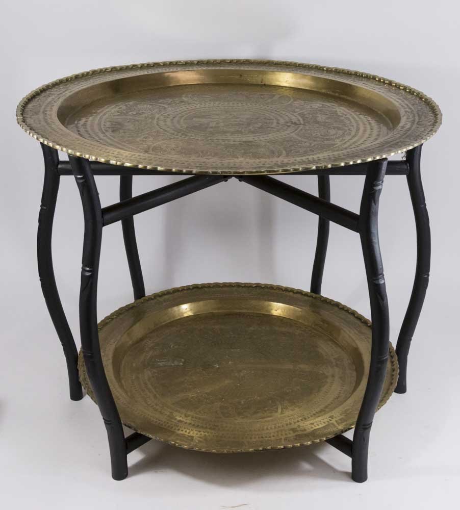Turkish Style Brass 2-Tier Stand (1 of 4)