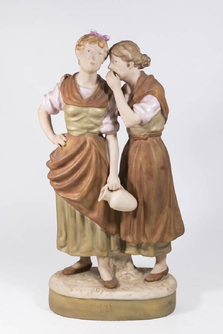 Royal Dux Figure, 2 Woman Talking (1 of 4)