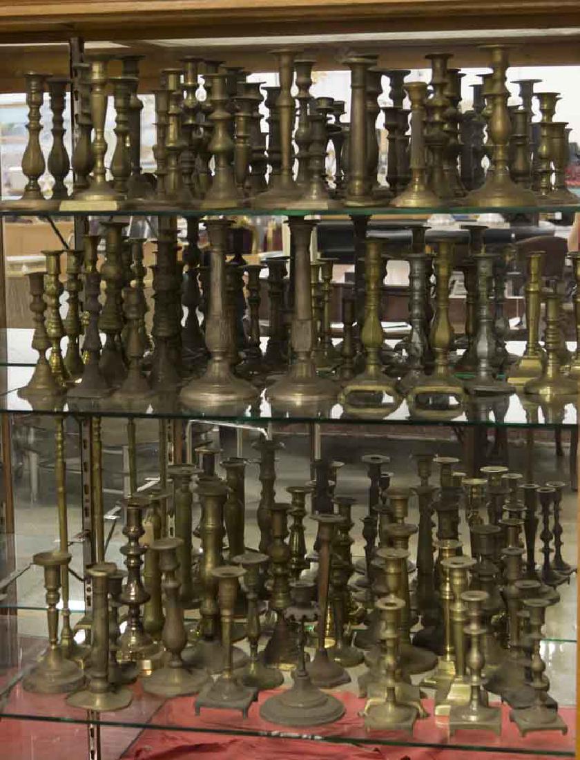 Large Group Lot Brass Candlesticks (1 of 5)