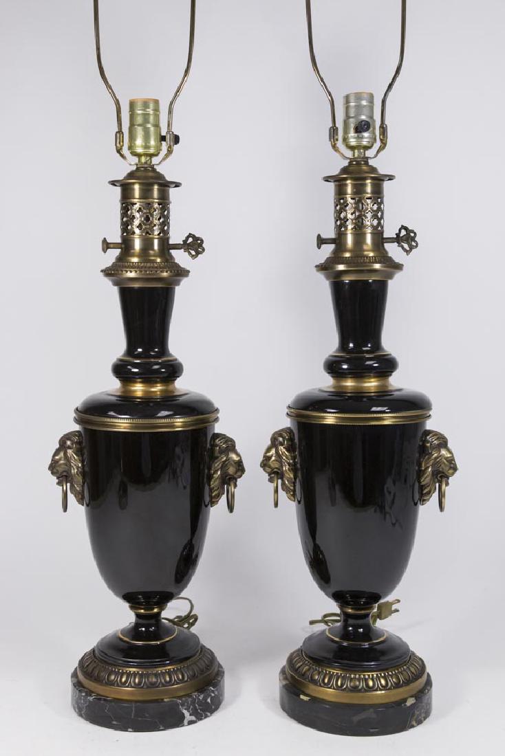 Metal Urns with Lion Head Drops (1 of 5)