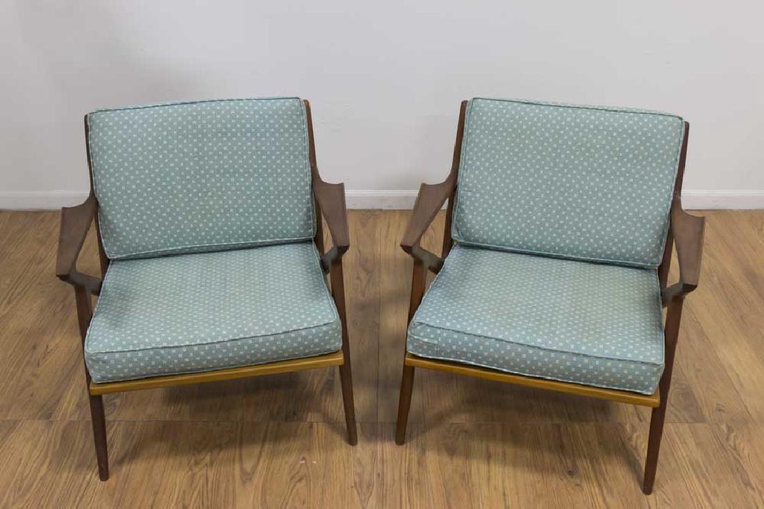 Pair Danish Modern Armchairs "Selig" (1 of 4)