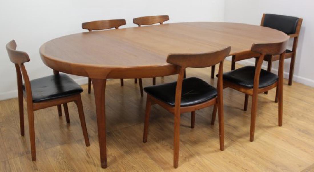 Bruno Hansen Danish Modern Table & 6 Chairs (1 of 7)