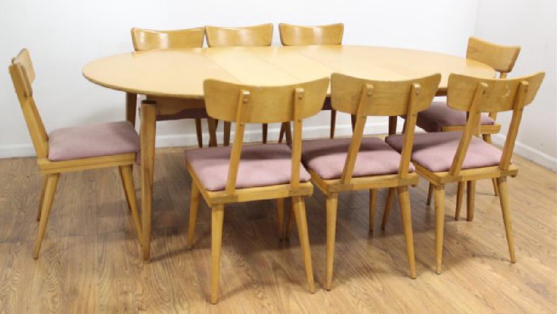 Danish Modern Table with 3 Leaves & 8 Chairs (1 of 7)