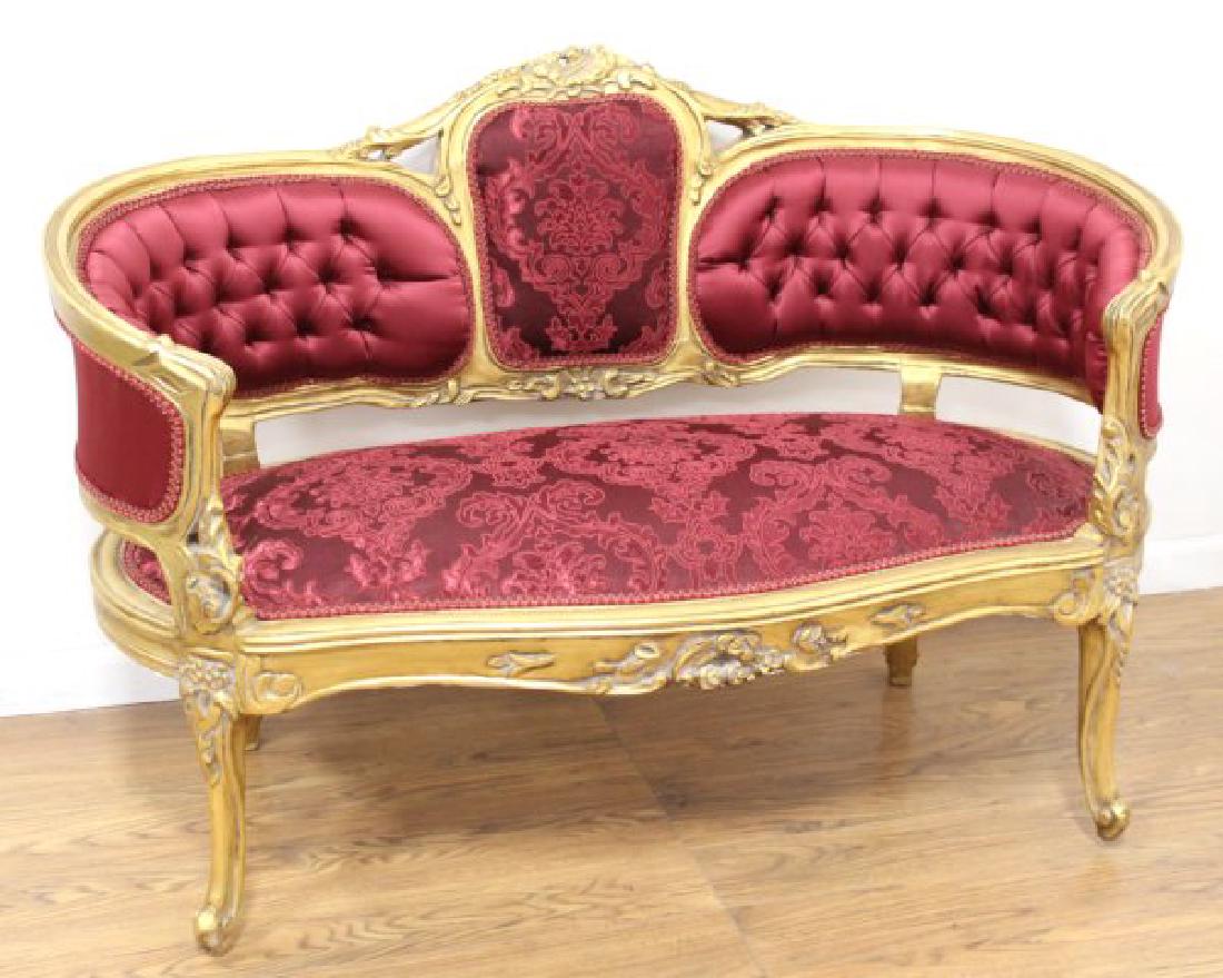 Gold Leaf French Style Loveseat (1 of 3)