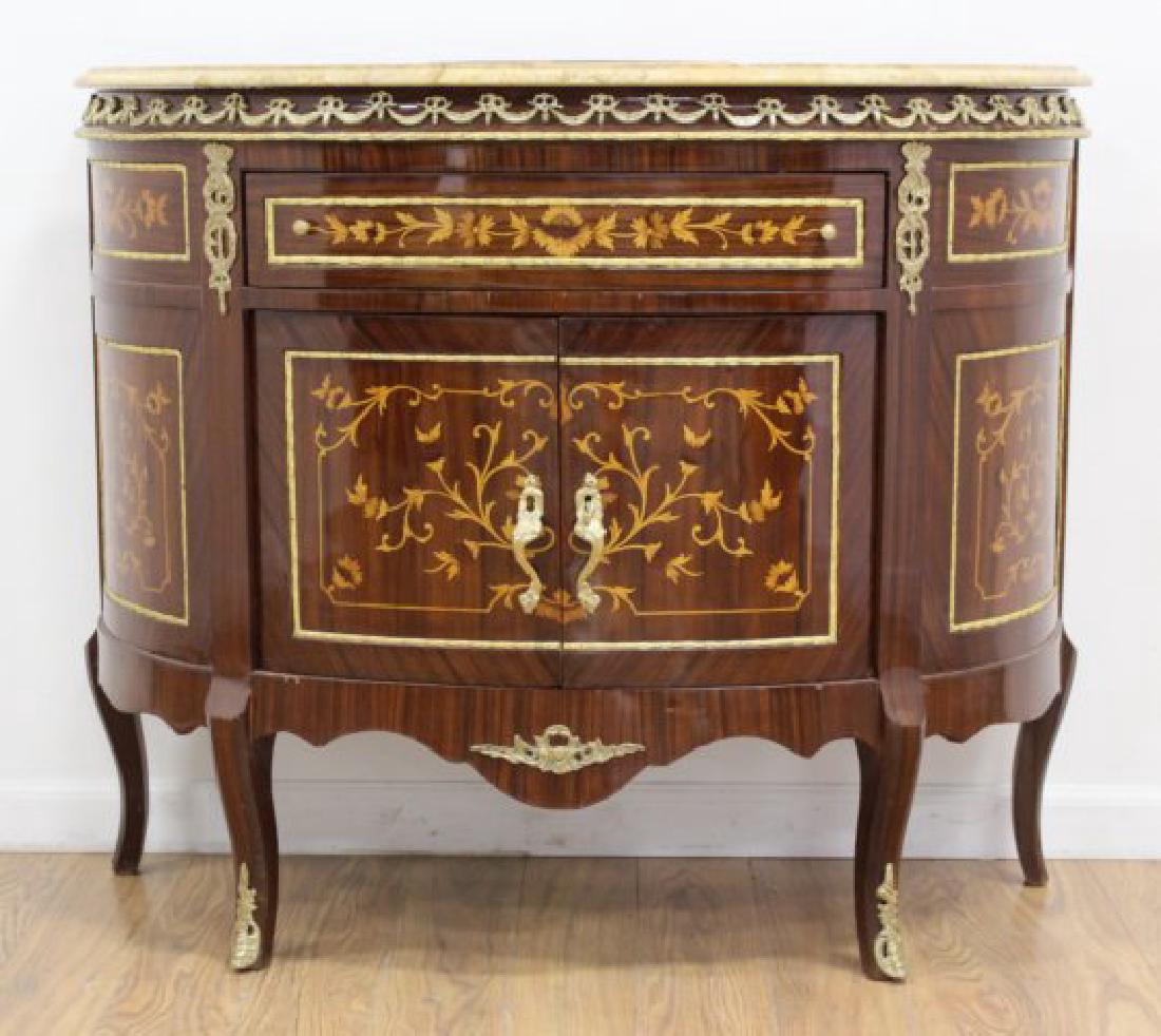 French Style Marble-Top Vanity with Sink (1 of 5)