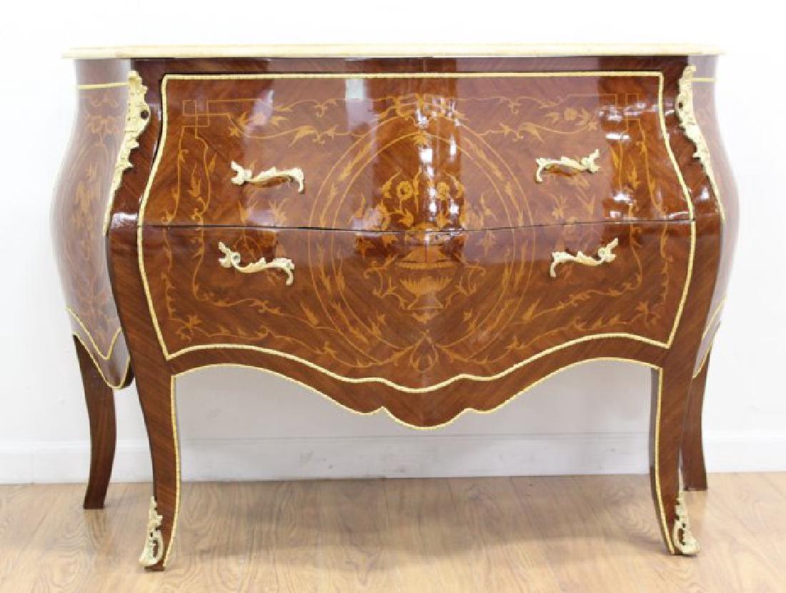French Style Marble-Top Commode with Bronze Ormolu (1 of 4)