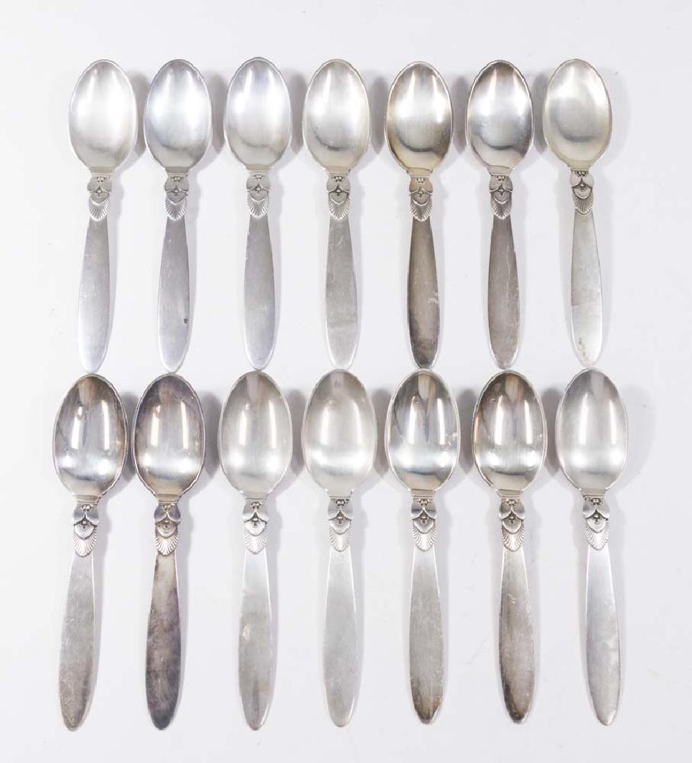 14 Georg Jensen Sterling Silver Teaspoons (1 of 3)