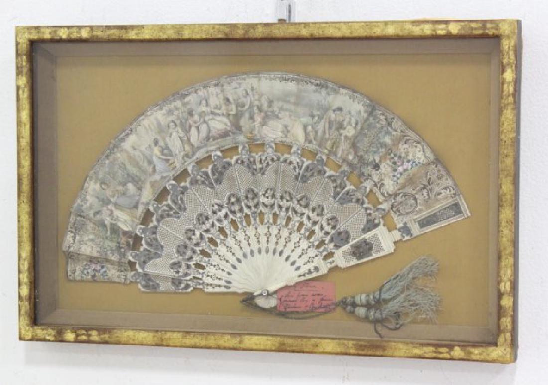 18th Century Framed Handpainted French Fan (1 of 3)