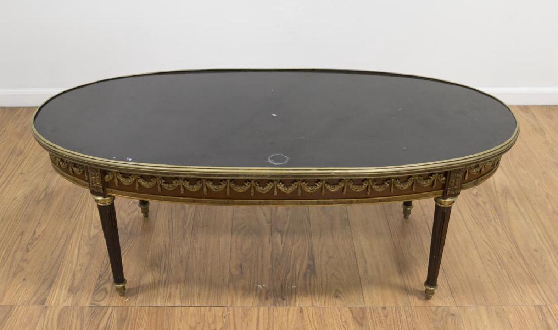 Oval Ormolu Mounted Coffee Table (1 of 4)