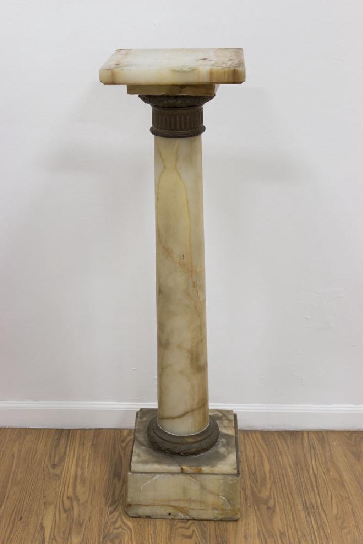 Marble & Bronze Pedestal (1 of 4)