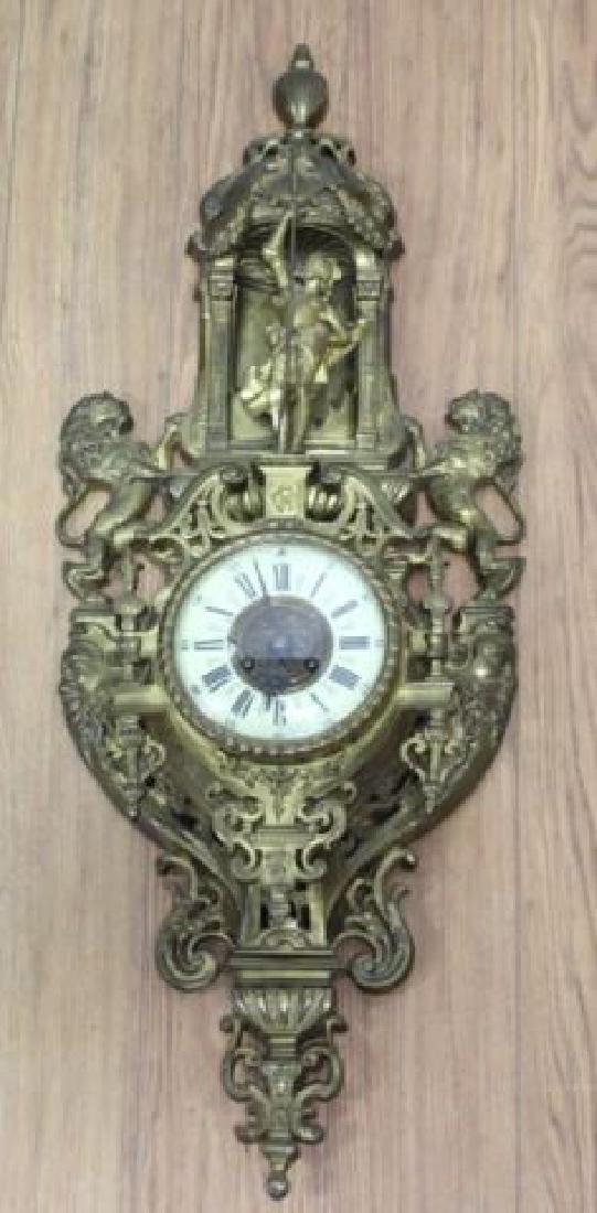 :French Bronze Figural Cartel Clock (1 of 7)
