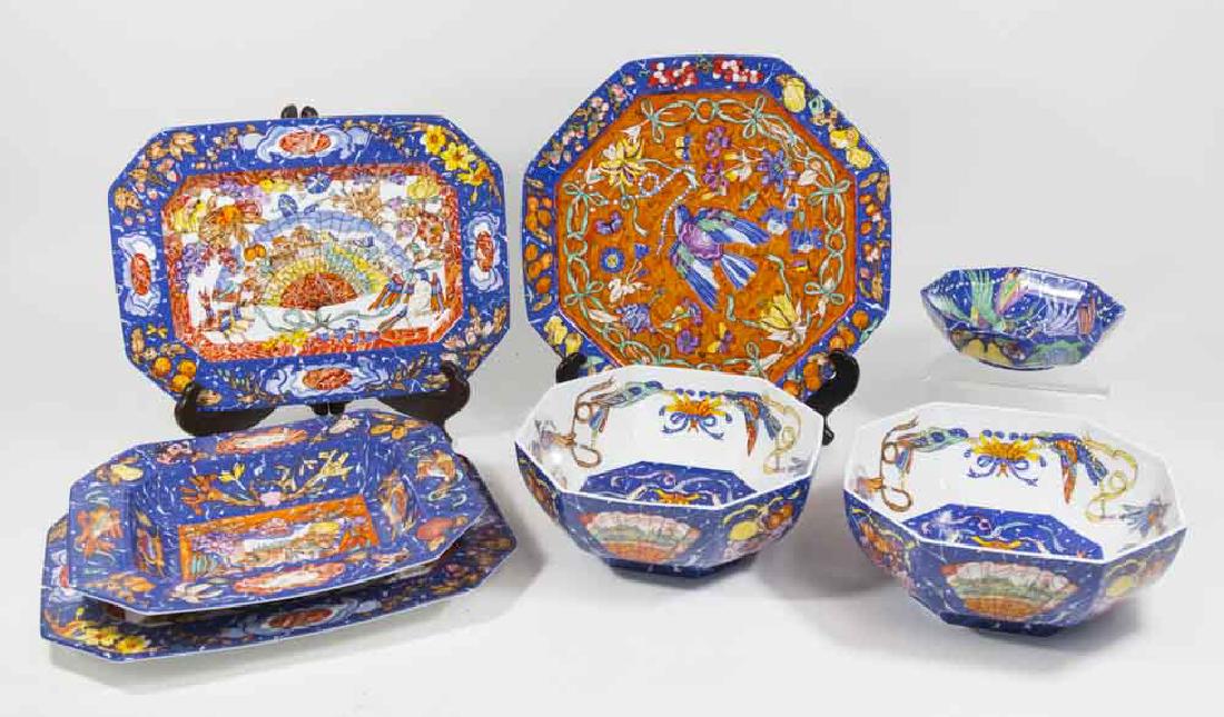 7 Hermès Marqueterie Porcelain Serving Pieces (1 of 9)