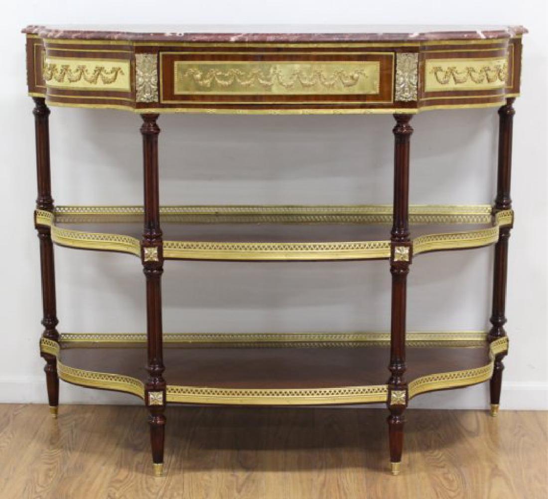 French Style 3-Tier Marble-Top Console (1 of 4)