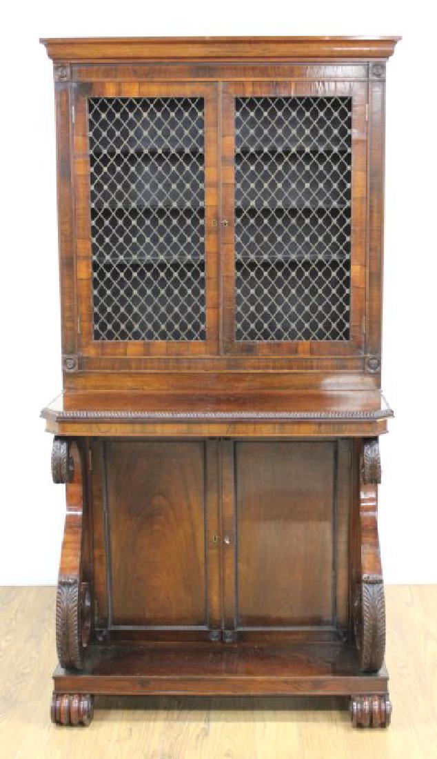 Late Regency English Rosewood Cabinet (1 of 3)