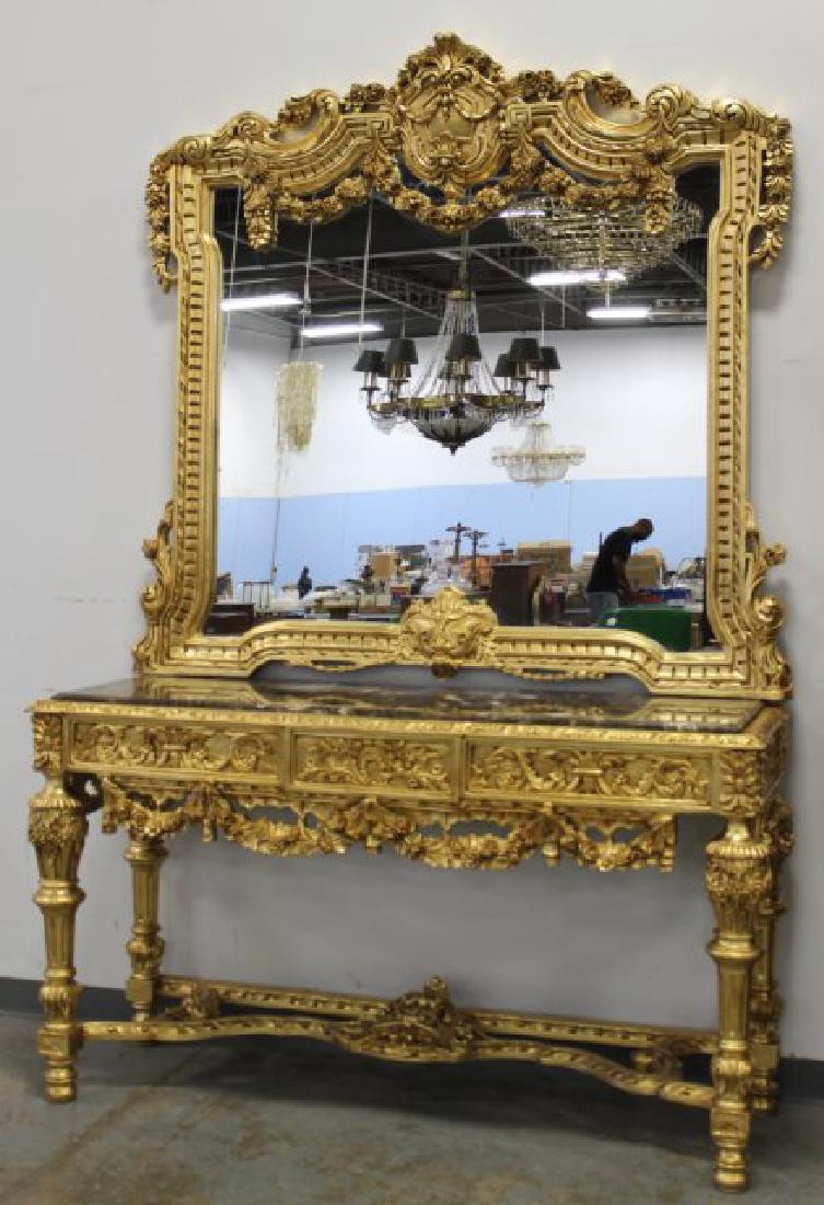 Roccoco Style Palace Size Console & Mirror (1 of 6)