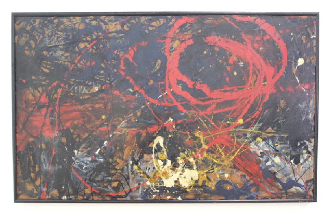 Umberto Milani, Abstract Oil on Board (1 of 4)