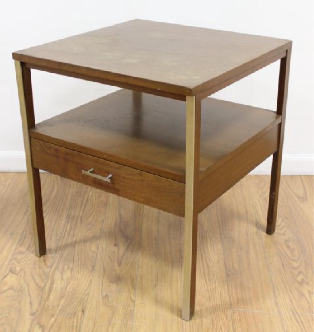Paul McCobb for Calvin Aluminum/Walnut Side Table (1 of 4)