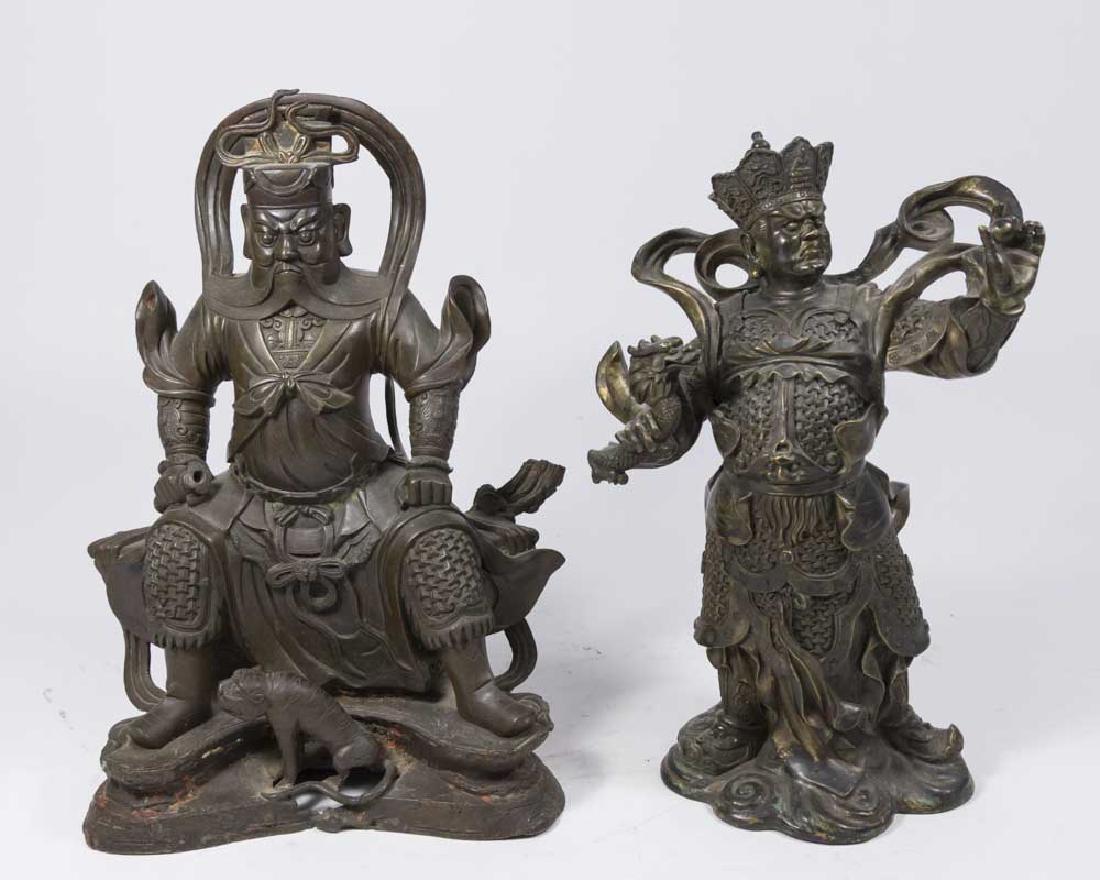 2 Bronze Sculptures of Chinese Emperors (1 of 7)