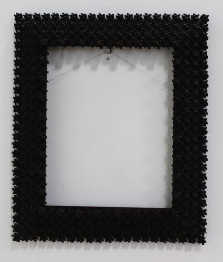 Tramp Art Frame: Approx. 22" H x 26" W.