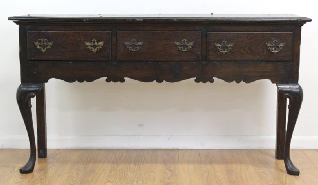 Oak 3-Drawer Server (1 of 8)