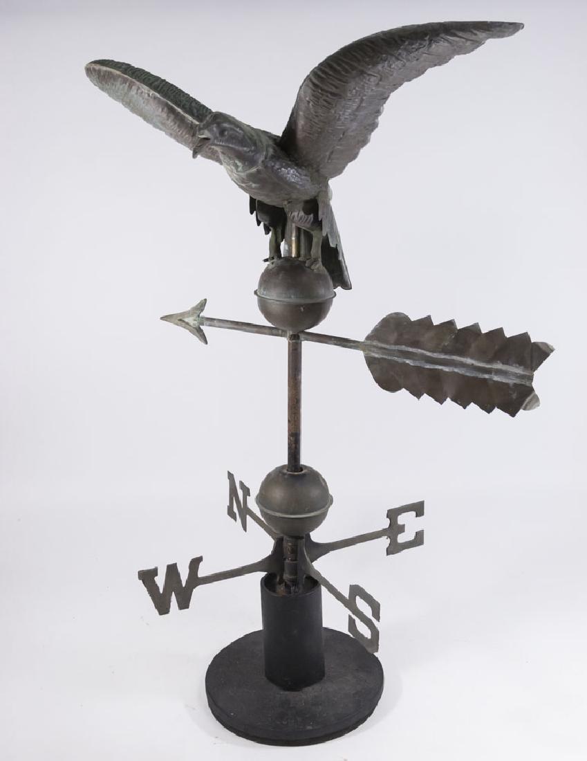 Antique Copper Eagle Weather Vane (1 of 5)