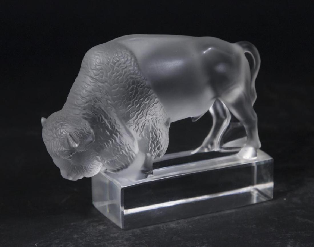 Lalique Buffalo Crystal Figure (1 of 3)