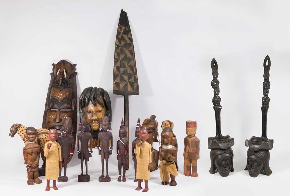 Lot of Carved African Wood Sculptures (1 of 8)