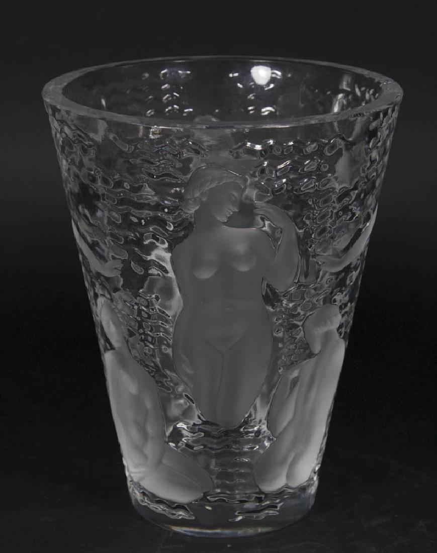 Lalique Clear & Frosted Glass Vase (1 of 5)