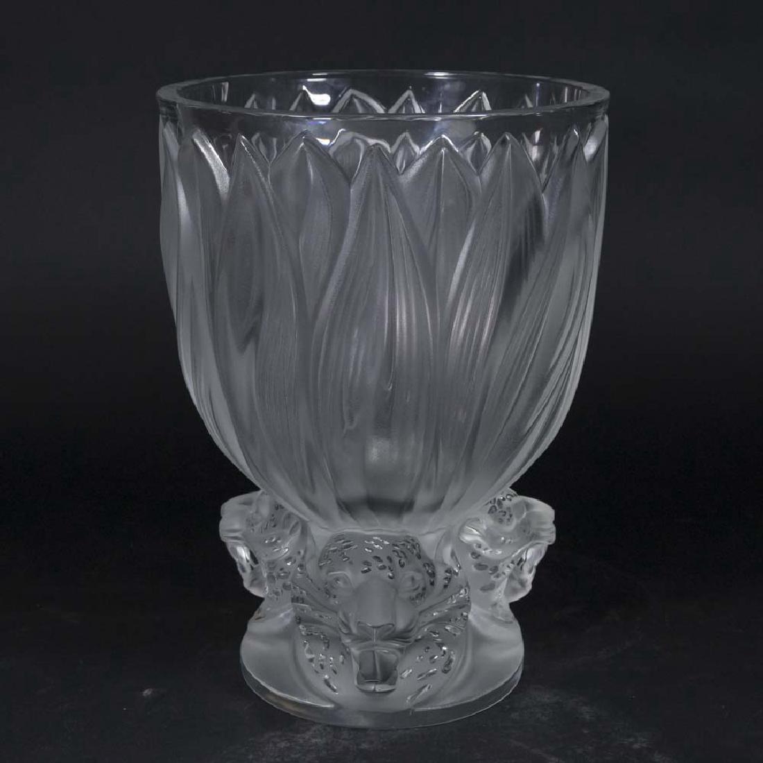 Renee Lalique Vase with Jaguar Base (1 of 6)