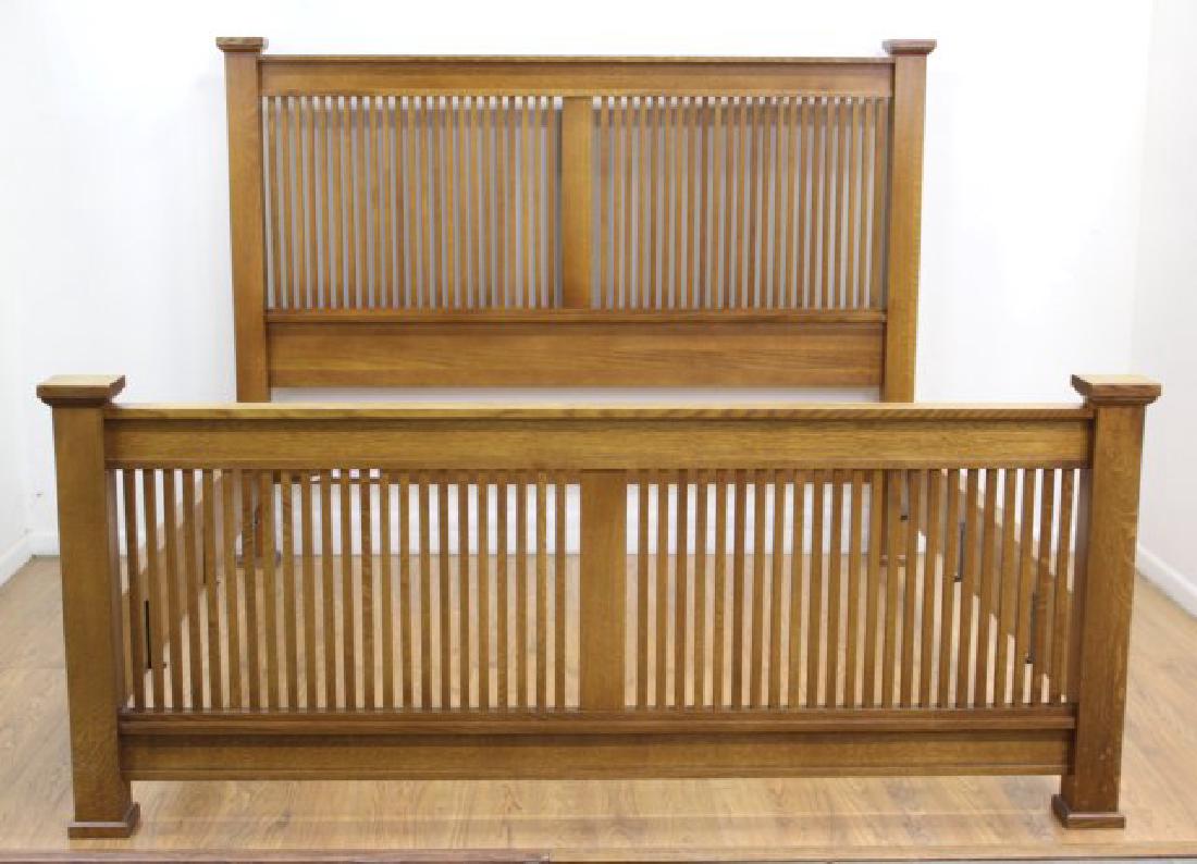 Stickley Mission Oak King Size Bed (1 of 7)