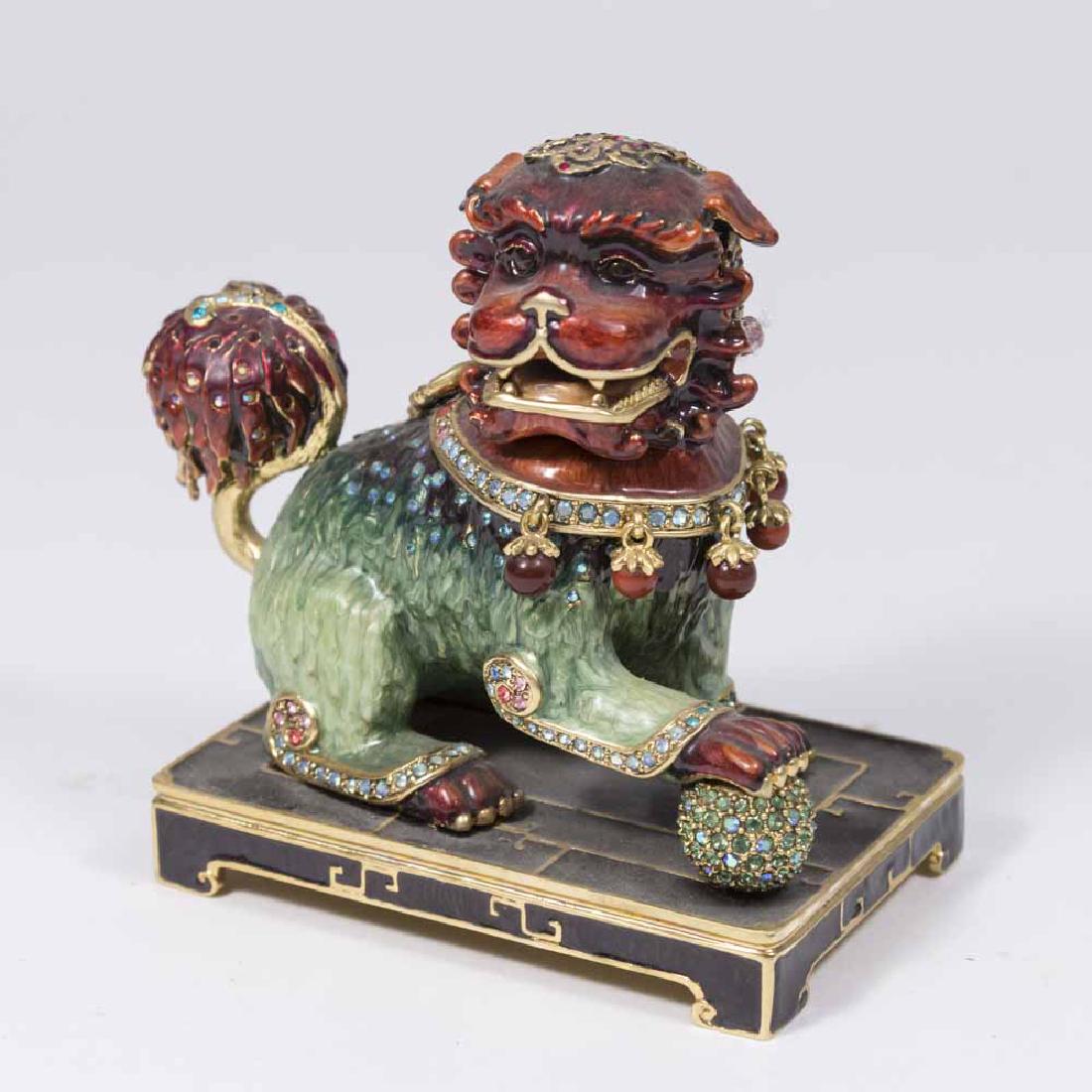 Jay Strongwater Limited Edition Jeweled Foo Dog (1 of 4)