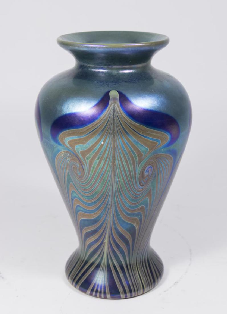 Vandermark Art Glass Vase: Signed on the bottom. Approx. 8 1/2" high. (6183.51)