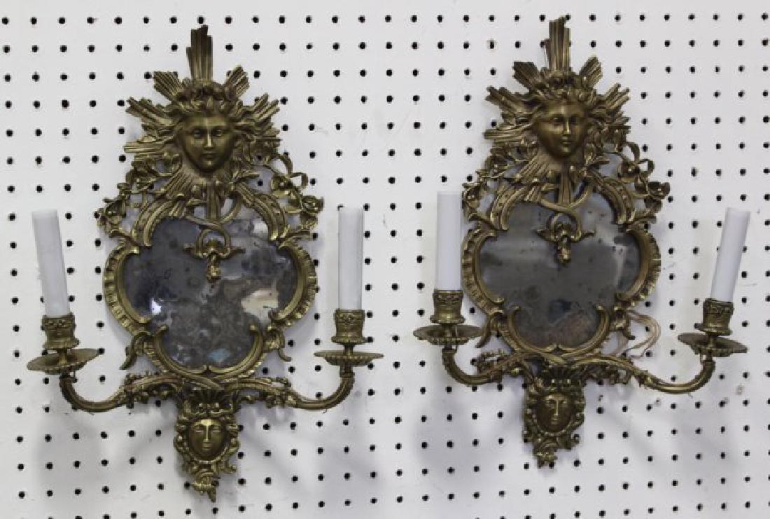 Pair Bronze 2-Light Figural Sconces (1 of 7)