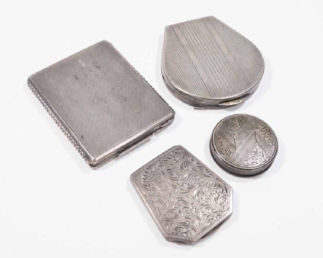 Lot 4 Continental Silver Compacts (1 of 4)